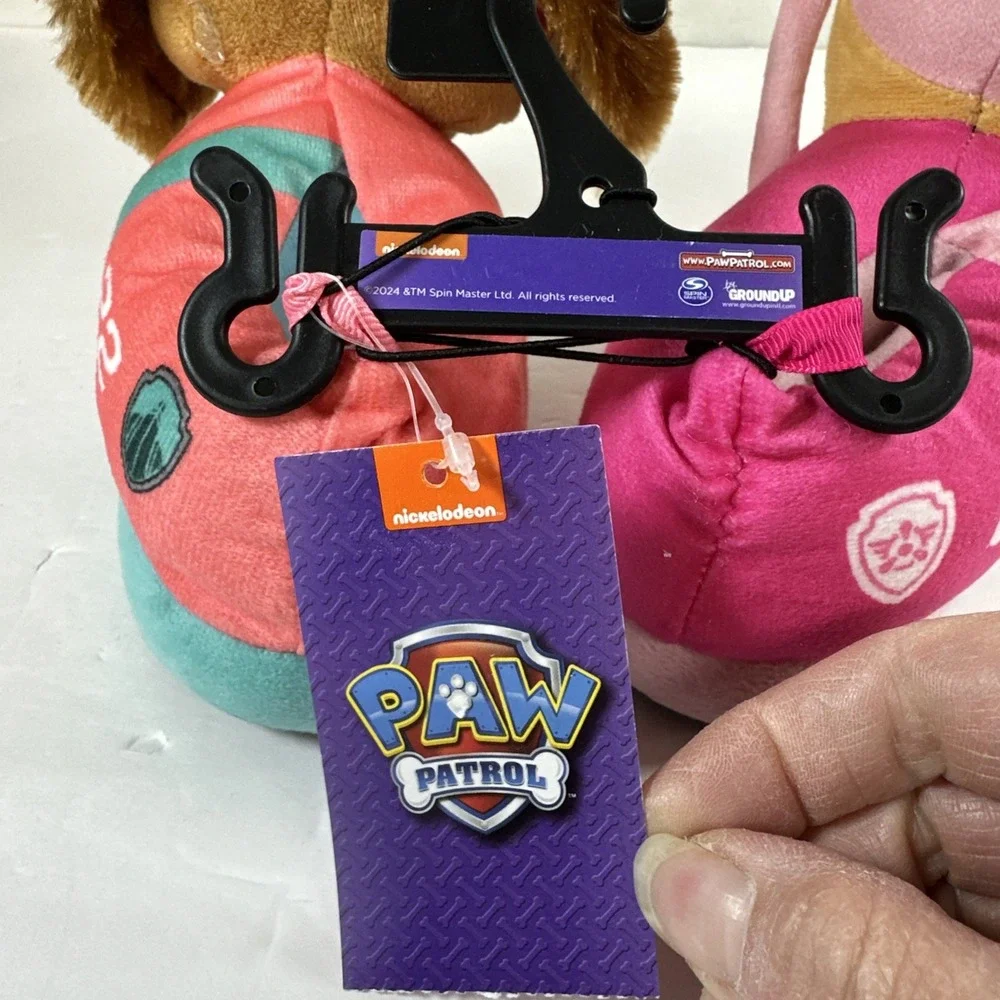 Nickelodeon‎ Paw Patrol Toddler Slippers Liberty & Skye Plush 3D Girls Size 5-6